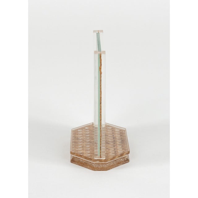 Mid-Century Modern Acrylic & Rattan Picture Frame from Christian Dior, 1970s For Sale - Image 11 of 12