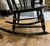 Vintage Nichols & Stone Windsor Rocking Chair – Black Hand-Painted Fruit Stencil, Gardner, Massachusetts For Sale - Image 9 of 9