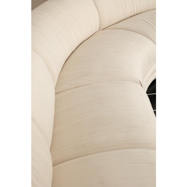 Vintage Three-Piece Curved Modular Sectional Sofa For Sale In Jacksonville, FL - Image 6 of 14