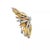 Spritzer & Fuhrmann Gold Brooch Diamon 18k Two Tone 4 Tier Layered Petals For Sale In Miami - Image 6 of 9