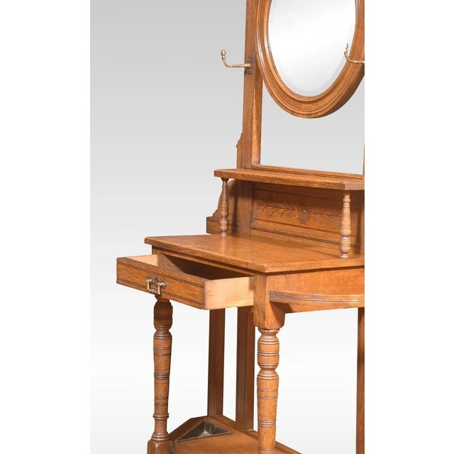 Oak Hall Stand, 1890s For Sale - Image 4 of 8