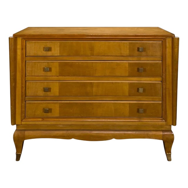 Chest of Drawers in Maple and Sycamore Wood by André Arbus and René Prou For Sale