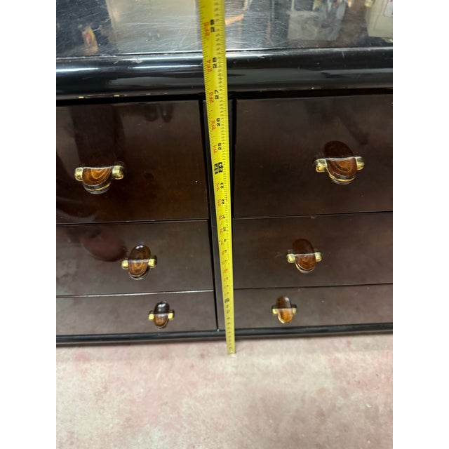 Brown 1960s Henredon Scene Three Night Stands, a Pair With the Dresser For Sale - Image 8 of 12