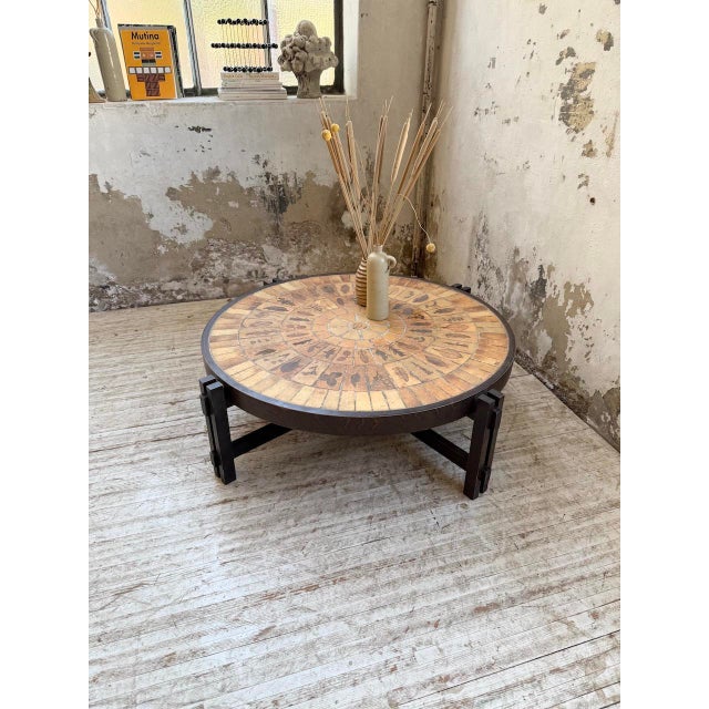 Round Herbarium Coffee Table by Roger Capron, 1950s For Sale - Image 16 of 18