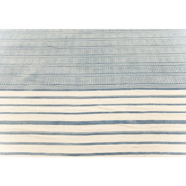 Early 21st Century Modern Oversized Indian Dhurrie Flat Woven Cotton Rug Rug by Doris Leslie Blau For Sale - Image 5 of 8