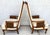 1960s Vintage 1960s Italian Hollywood Regency High Back Lounge Armchairs Pair For Sale - Image 5 of 17