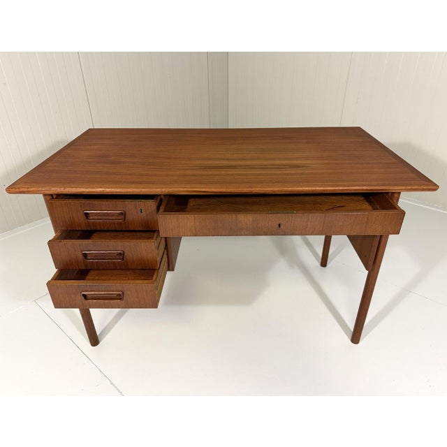 1960s Teak Freestanding Desk by Gunnar Nielsen Tibergaard for Tibergaard, Denmark, 1960s For Sale - Image 5 of 15