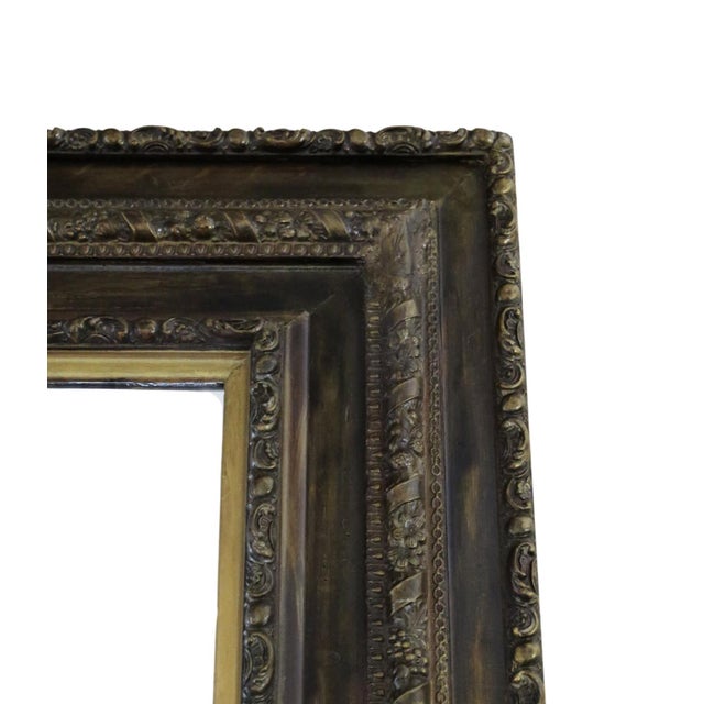 Antique Gilt and Oak Finished Overmantle Wall Mirror, 1800s For Sale - Image 5 of 9