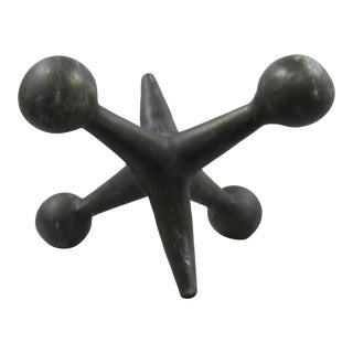 Retro Vintage Large Iron Jack Sculpture Attributed to Restoration Hardware For Sale