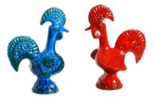 Ceramic Roosters by Aldo Londi for Bitossi, Italy, 1960s, Set of 2