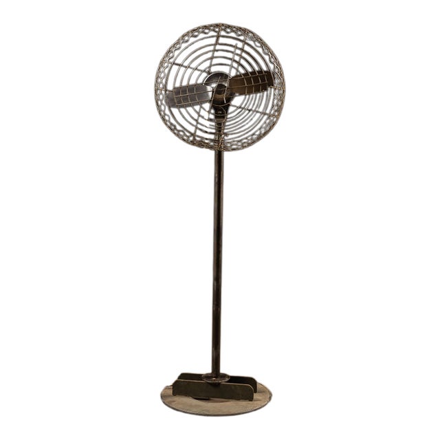 1940s Electro-Max Industrial Pedestal Floor Fan For Sale