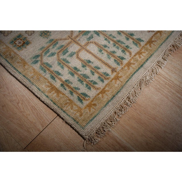 Traditional 8x10 Ivory Traditional Floral Oushak Hand Knotted Wool Carpet Rug For Sale - Image 3 of 6