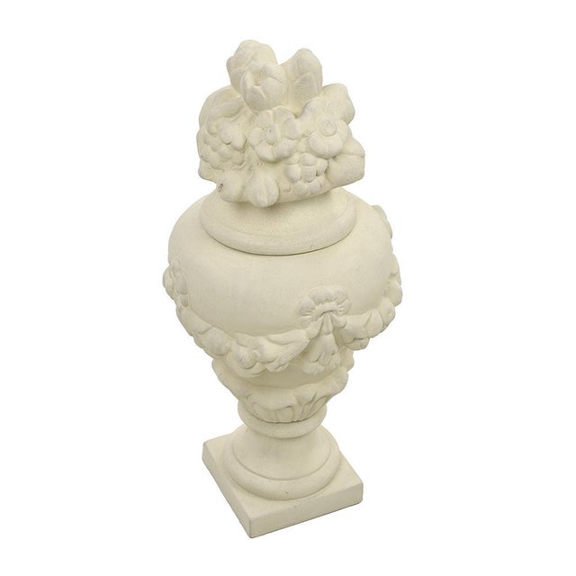 Decorative Urn in White Terracotta For Sale - Image 3 of 7