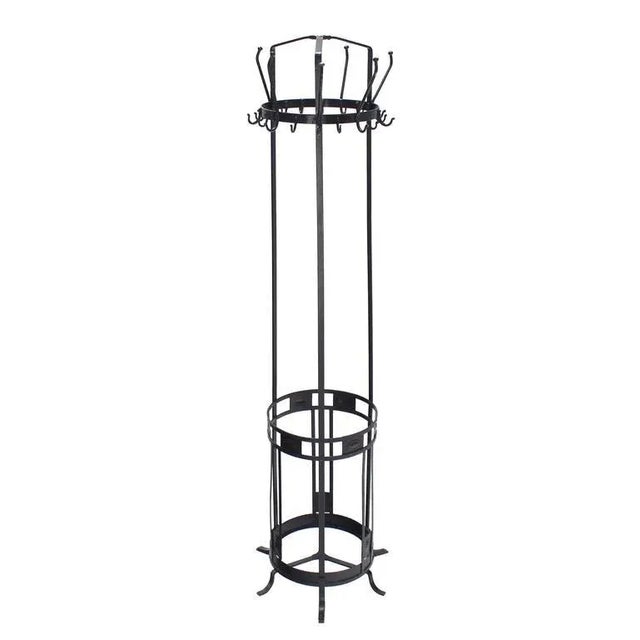 Early 20th Century Antique Wrought Iron Coat Rack / Umbrella Stand