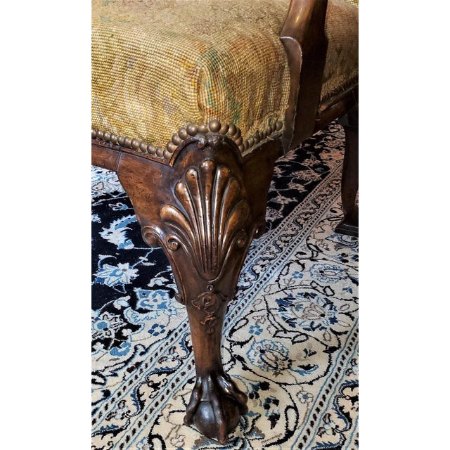 Brown 18c English Chippendale Shepherds Crook Armchair For Sale - Image 8 of 13