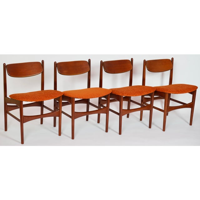 Rare Arne Hovmand Olsen Newly Upholster Dining Chairs Set of 4 For Sale - Image 9 of 18
