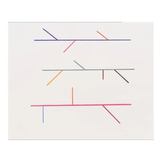 Contemporary Abstract Colored Pencil on Paper Painting "Diagram Drawing 6" by Tom McGlynn For Sale