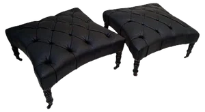 Set of French Deep Button Stools