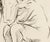 Figurative Late 1800's / Early 1900's Antique European Figure Study of Female Nude, Ink on Paper With Mat For Sale - Image 3 of 3