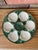 Vintage 1950s French Longchamp Green and White Oyster Plate For Sale - Image 15 of 16