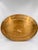 Vintage Italian Hollywood Regency Oval Statement Size Brass Tray With Faux Boar Tusk Handles and Cross Strap Trim For Sale - Image 13 of 16