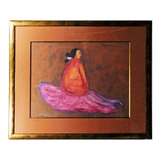 RC Gorman "Shaina" Original Pastel Drawing Hand Signed For Sale