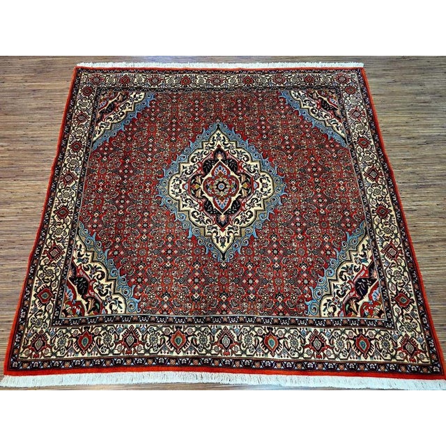 Middle Eastern Bidjar Rug in Pure Wool For Sale - Image 3 of 11