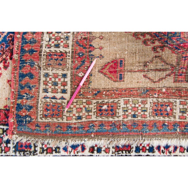 1910s Antique Medallion Hand-Knotted Runner For Sale - Image 9 of 11