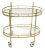 Maison Bagués 2 Tier Oval Brass & Glass Bar Cart Mid-Century Modern France 1950 For Sale