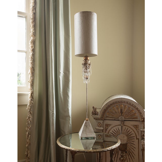 Madison Tall Buffet Table Lamp With Crystal In Gold And Silver