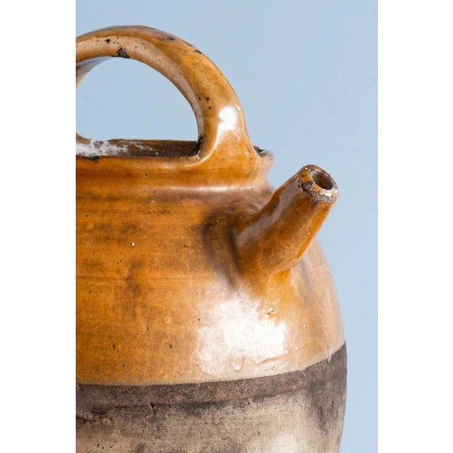 French Glazed Ochre Jug, 19th Century For Sale - Image 5 of 8