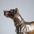 Wood Bronze Dog on Black Marble Base For Sale - Image 7 of 8