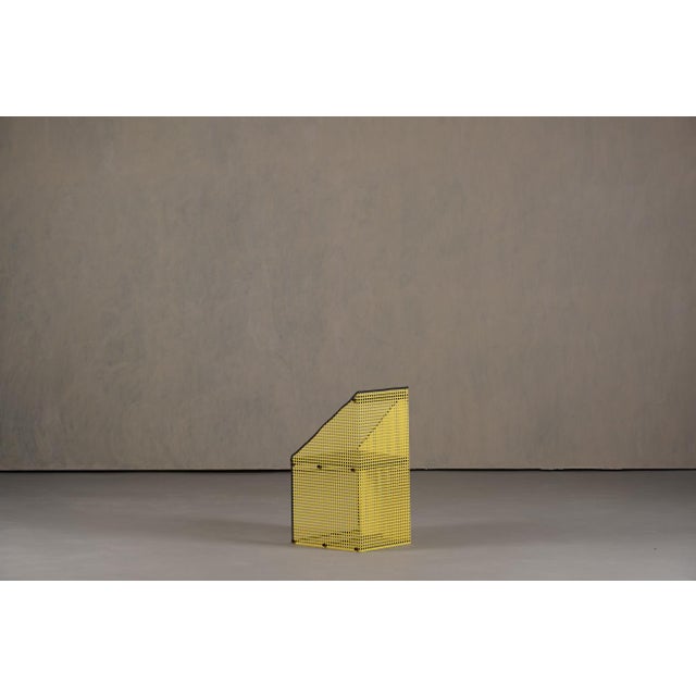 Metal Vintage Yellow Metal Chair by Peter Preller, Germany, 1980s For Sale - Image 7 of 13