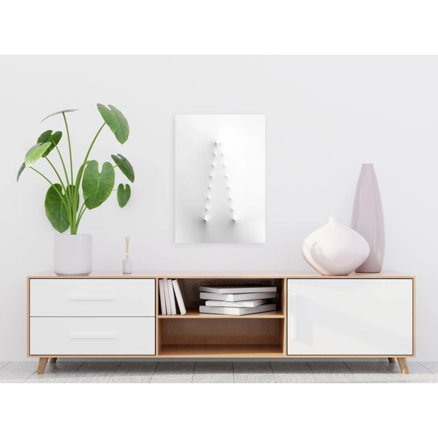 White "Ritual Object Pause" Original Artwork by Len Klikunas For Sale - Image 8 of 10