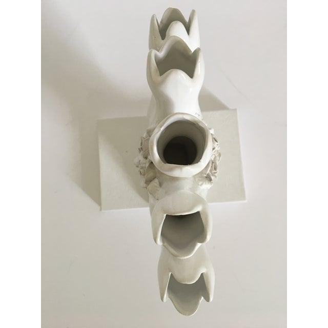 Vintage Portuguese Tulipiere/Five Finger Vase For Sale - Image 6 of 12