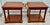 Baker Furniture Cherry Tables Vintage Regency Style Inlaid Wood Brass Trim Pair For Sale - Image 10 of 16