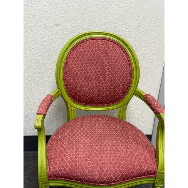 French Custom Louis XVI-Style Armchair For Sale - Image 3 of 12