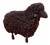 Lalanne Style Carved Wood Black Sheep Sculpture or Stool For Sale