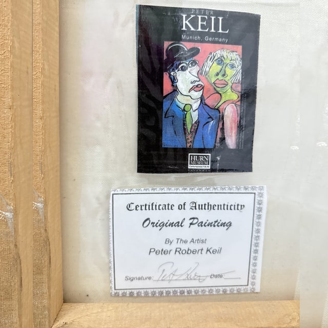 Late 20th Century Late 20th Century Peter Keil “Portrait Face” Original Mixed Media on Canvas, 30" X 40" For Sale - Image 5 of 8