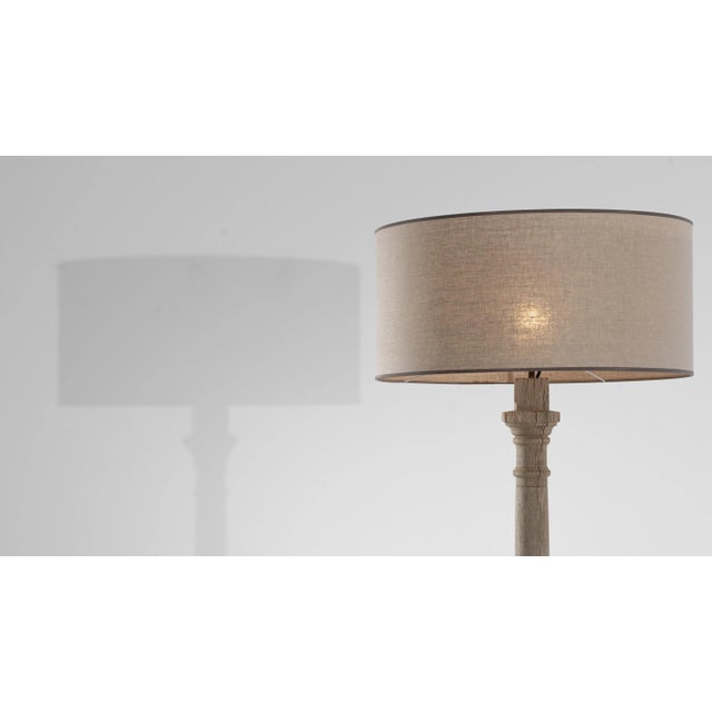 Antique French Bleached Oak Floor Lamp For Sale - Image 12 of 12