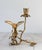 1990s Vintage Brass Floral and Hummingbird Candle Holder For Sale - Image 5 of 8