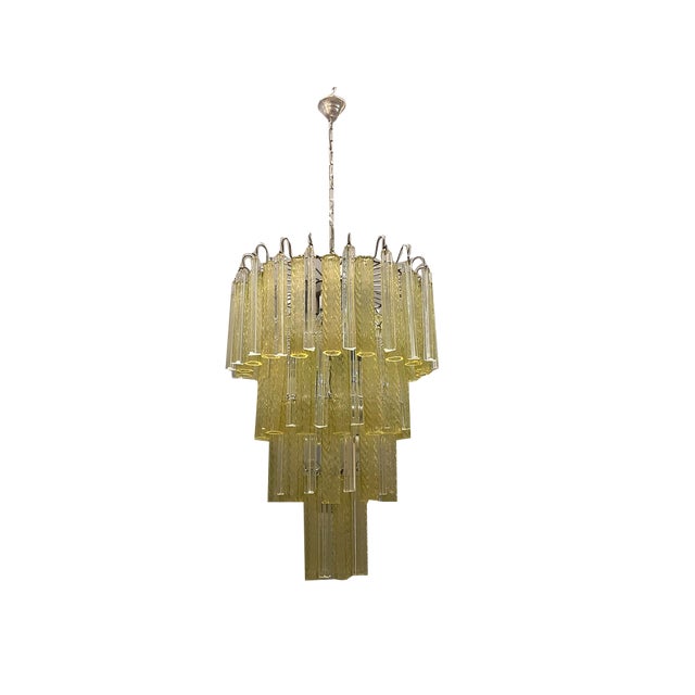 Large Murano Glass Chandelier by Paolo Venini, 1970s For Sale