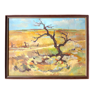 An Oil on Canvas Landscape Painting by J. Jacobson