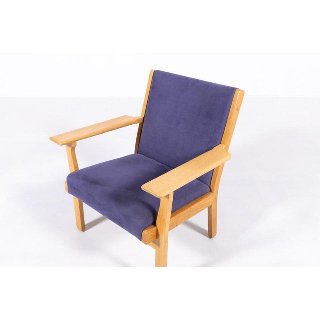 Blue Armchair by Hans Wegner for Getama, 1980s For Sale - Image 8 of 13