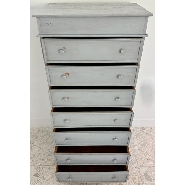 1980s 7 Drawers Italian High Boy Dresser From 80's For Sale - Image 5 of 9