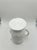 1960s Vintage Milk Glass Footed Pitcher With Embossed Grape and Vine Pattern For Sale - Image 5 of 6