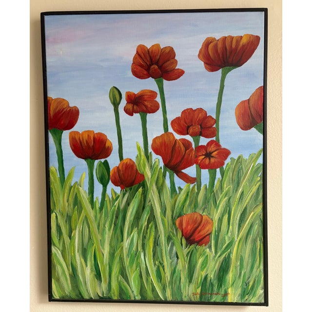 Modern Painting - Red Poppies For Sale - Image 3 of 10