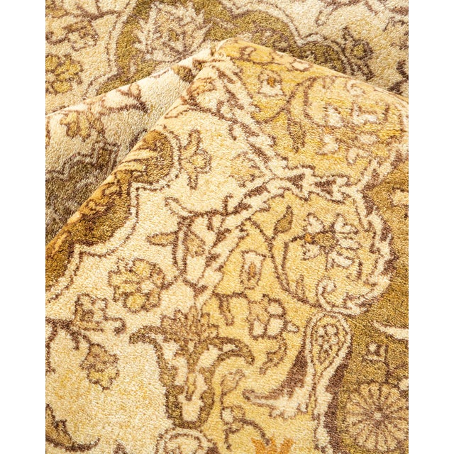 Textile Mogul, One-of-a-Kind Hand-Knotted Area Rug - Green, 6' 2" x 9' 2" For Sale - Image 7 of 8