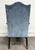 Blue Vintage Federal Style Inlaid Mahogany Lolling Armchair For Sale - Image 8 of 10