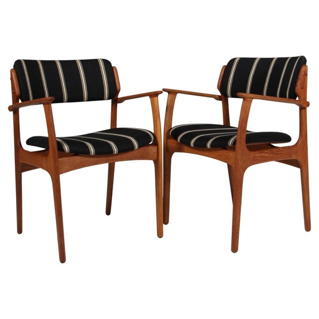 Black Vintage Chairs by Erik Buck, 1960s, Set of 2 For Sale - Image 8 of 8